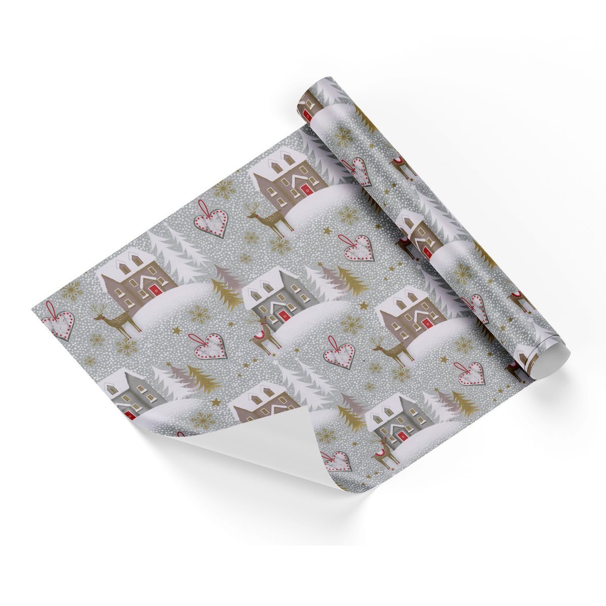 Translucent Printable Paper Christmas Vintage House White Base Wrapping Paper | Shop Online ...