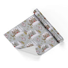 Christmas Vintage House White Base Wrapping Paper