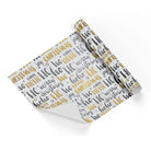 Christmas Writing White Base Wrapping Paper