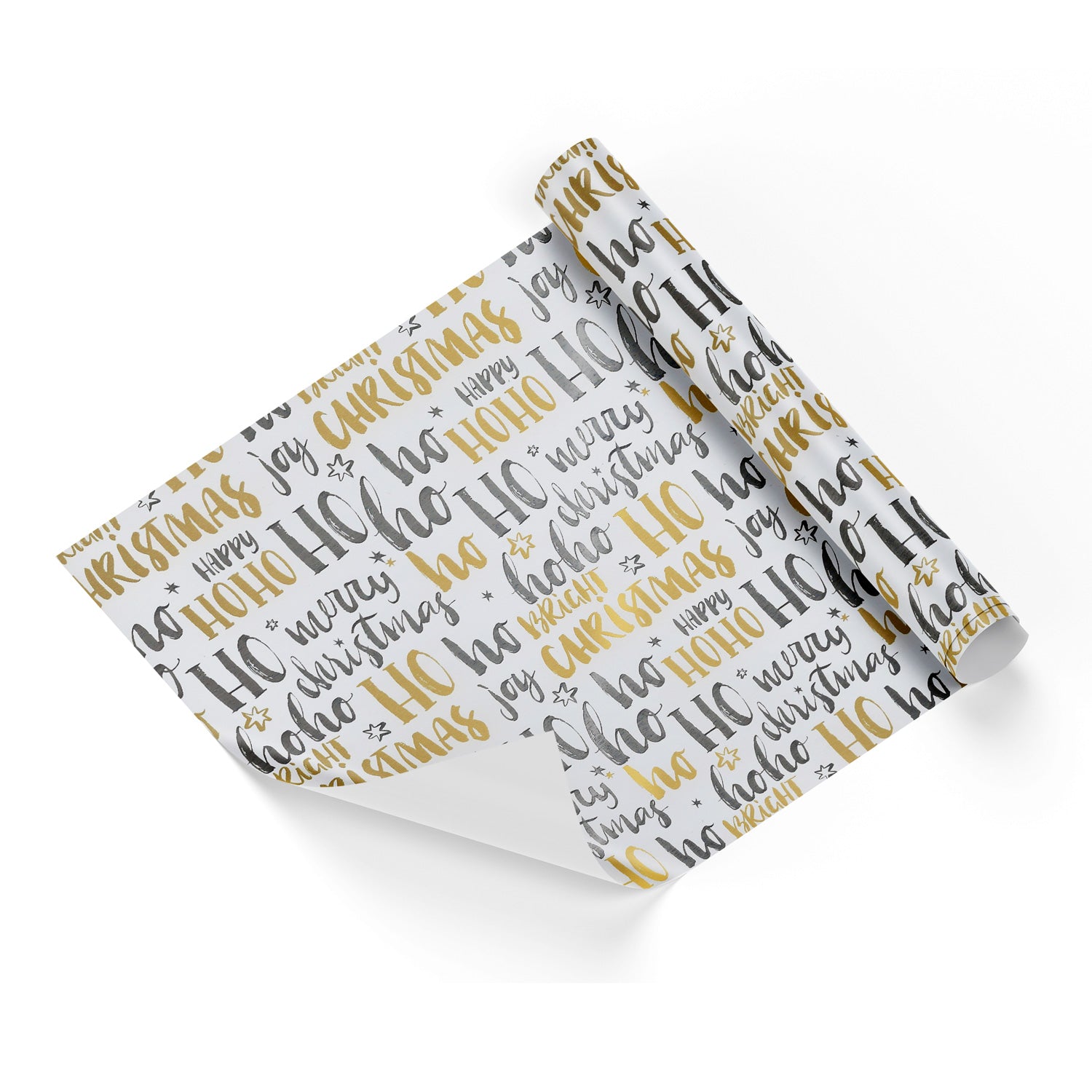 Christmas Writing White Base Wrapping Paper