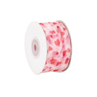 ORGANZA RIBBON WITH RED HEARTS