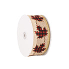 JUTE RIBBON WITH PLAID MAPLE LEAF