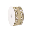 SATIN RIBBON WITH BRANCHES AND COTTONBALLS