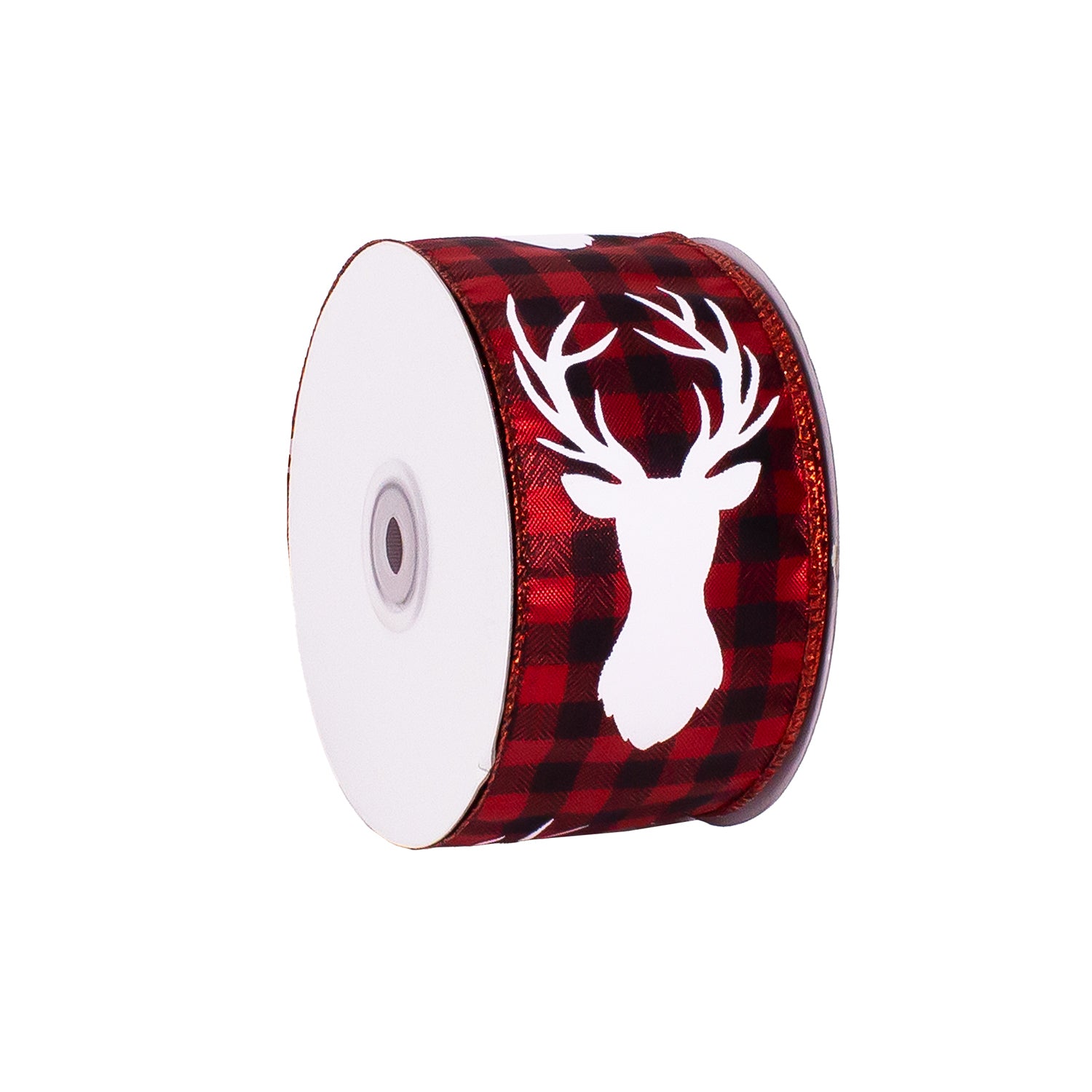 BLACK & RED PLAID WITH STAG