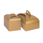 GOLD PANETTONE  BOX WITH HANDLE