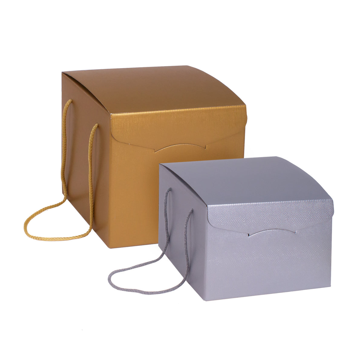 Metallic Gift Boxes with Handles – Emballage Tout – Emballage tout