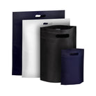 NON WOVEN SOLID COLORED DIE CUT BAG WITH BOTTOM GUSSET