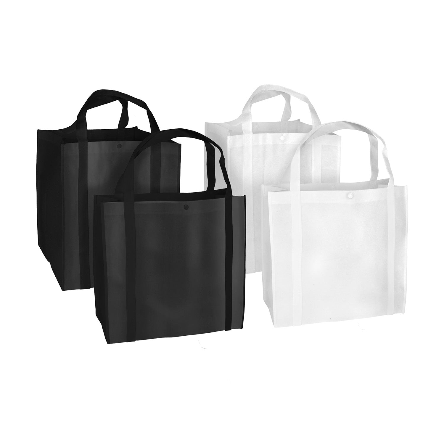 NON WOVEN LAMINATE TOTE WITH SNAP